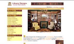 Home Page Image from www.librarydesigns.com - Photo Image by Tom Clark, Jr. of Original Mahogany Library by Artisans of the Valley