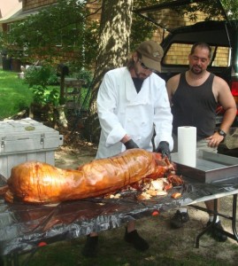 Eric Saperstein and Bill Corbo - Carving a Roasted Pig