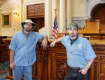 Artisans of the Valley at the NJ Statehouse showing Michael Pietras and Eric M. Saperstein, photo by Jeannine Flynn