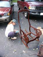 Artisans of the Valley - Theresa Tonte Working on Rocking Chair