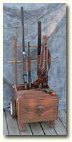 Solid Mahogany Gun Cart (Click for larger picture)