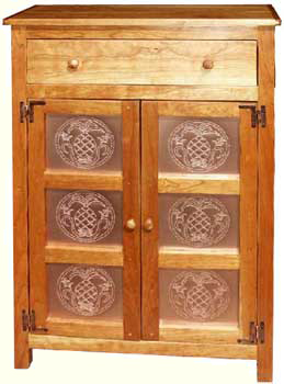 Solid Cherry Custom Pie Safe by Artisans of the Valley - Front View