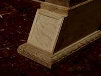 New Wave Gothic Table by Artisans of the Valley - Detail Closeup Foot End Moldings
