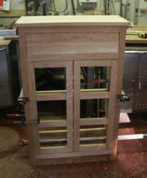 Solid Cherry Custom Pie Safe by Artisans of the Valley - In Progress Front Frame