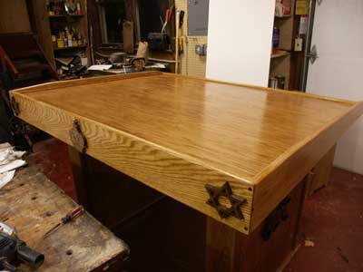Oak Torah Table - In Progress View 5
