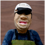 Artisans of the Valley - Hand Carved & Painted Fisherman - Head Closeup