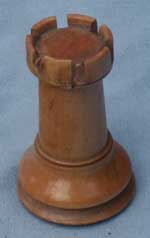 Staunton Chess Set - Rook After Restoration Side Angle View