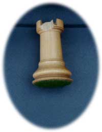 Staunton Chess Set - Rook Before Restoration Side View