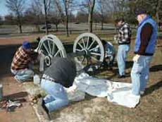 Stan Saperstein, Dr. David Martin and Cannon Assembly Team Monmouth Battlefield Cannon Restoration Project - Artisans of the Valley