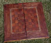Antique Foldering Chess Board Restoration Complete - Top Open View