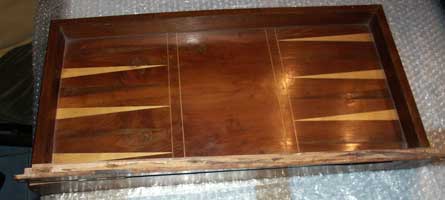Antique Foldering Chess Board - Before Restoration - Bottom Half