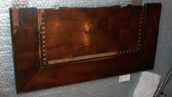 Antique Foldering Chess Board - Before Restoration - Top Half