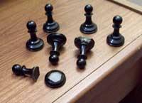 Jaques chess set - Before Restoration Black pawns
