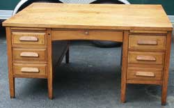 Artisans of the Valley - Golden Oak Partners Desk After Restoration