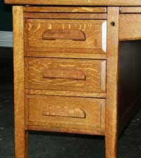 Artisans of the Valley - Golden Oak Partners Desk After Restoration