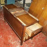 Artisans of the Valley - Golden Oak Partners Desk Before Restoration