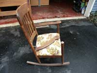Artisans of the Valley - Golden Oak Rocker Before Restoration