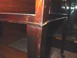 Edwardian Desk - Leg Crack Closeup Side Angle
