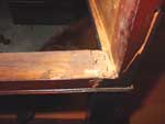 Edwardian Desk - Leg Crack Closeup
