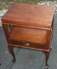 Victorian Mahogany Claw Foot End Table Restoration Complete Front 1