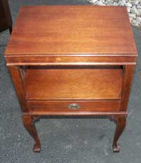 Victorian Mahogany Claw Foot End Table Restoration Complete Front 2