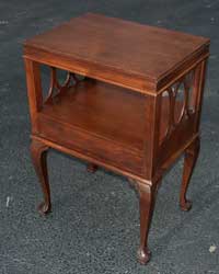 Victorian Mahogany Claw Foot End Table Restoration Complete Back