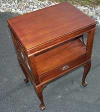 Victorian Mahogany Claw Foot End Table Restoration Complete Front Angle