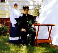 Stanley Saperstein and Cindy Saperstein in Authentic US SharpShooter and Period Clothing - Artisans of the Valley Museum Affiliations