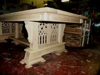 Artisans of the Valley - 2007 Gothic Table Project - Assembled Panels Dryfit Closer