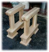 Artisans of the Valley - 2007 Gothic Table Project - Dry Fit Desk Legs Angle 1