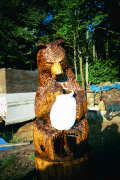 Artisans of the Valley feature Chainsaw Carving by Bob Eigenrauch - Bear in the Honey Jar