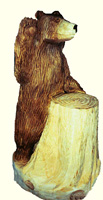 Artisans of the Valley feature Chainsaw Carving by Bob Eigenrauch - Bear with Paw Raised