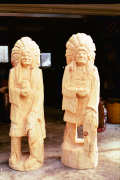 Artisans of the Valley feature Chainsaw Carving by Bob Eigenrauch - Native American Cheifs Unfinished