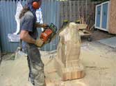 Step 4 Timberwolf Chainsaw Carving - Bob Eigenrauch