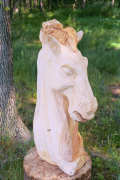 Artisans of the Valley feature Chainsaw Carving by Bob Eigenrauch - Unfinished Bust Front Angle