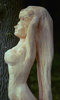 Artisans of the Valley feature Chainsaw Carving by Bob Eigenrauch - Side Profile Unfinished Mermaid