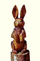 Artisans of the Valley feature Chainsaw Carving by Bob Eigenrauch - Rabbit at Attention