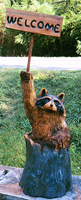 Artisans of the Valley feature Chainsaw Carving by Bob Eigenrauch - Raccon Welcome