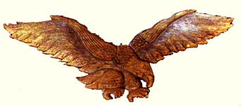 Hand Carving - Eagle Applique Wings Spread