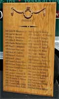 These custom panels were carved with the names of class presidents and valedictorians to commemorate their achievements. 