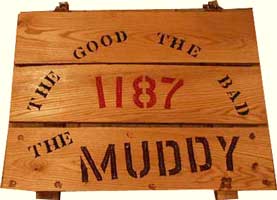 Hand Carved Campsite Sign "The Muddy" Sign