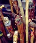 Artisans of the Valley Folk Art Walking Sticks by Stanley D. Saperstein