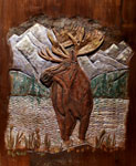 Custom Wildlife Carving - Moose