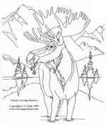Moose Drawing by Lora S. Irish
